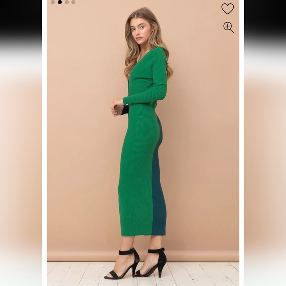 Pinkblush Colorblock Ribbed Button Down Dress - Picture 8 of 8